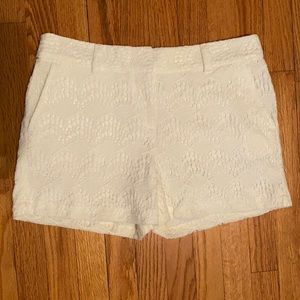 NWOT Adorable Size 6 Loft lace shorts. 4” inseam